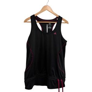2/$25 Adidas Women's ClimaLite Tank Top in Black Drawstring